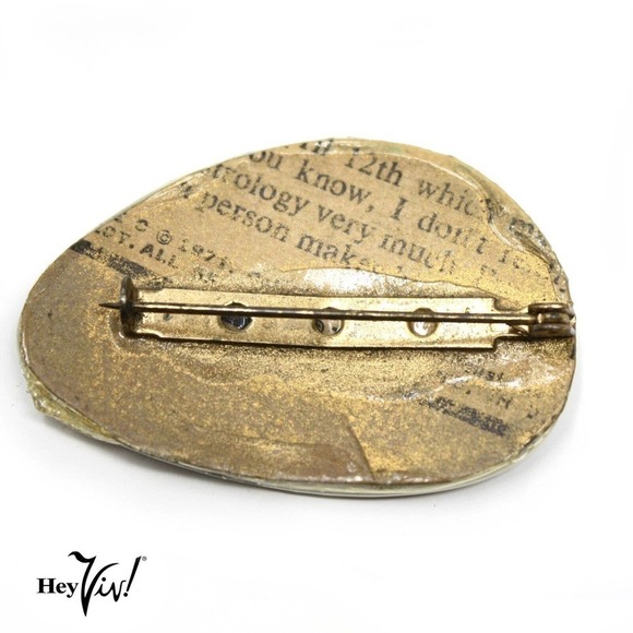 Vintage Partridge Family Eyeglass Lens Pin - Handmade 70s Fan Art - Hey Viv - Picture 2 of 5